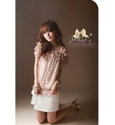 Butterfly knot chiffon shirt