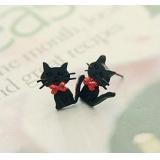 Black cat earrings