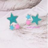 Colorful star earr...