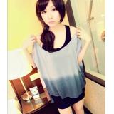 Stylish two-color gradient loose T-shirt