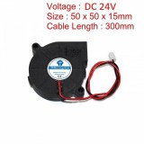 DC 24V Brushless Cooling Blower Fan Turbo Small Fan Ultra-Quiet Oil 50x50x15mm 3D Printer Part