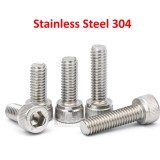 Stainless Steel 304 M3 Hexagon Socket Screw Cheese Head Screw Cup Head Hex Bolt DIN912